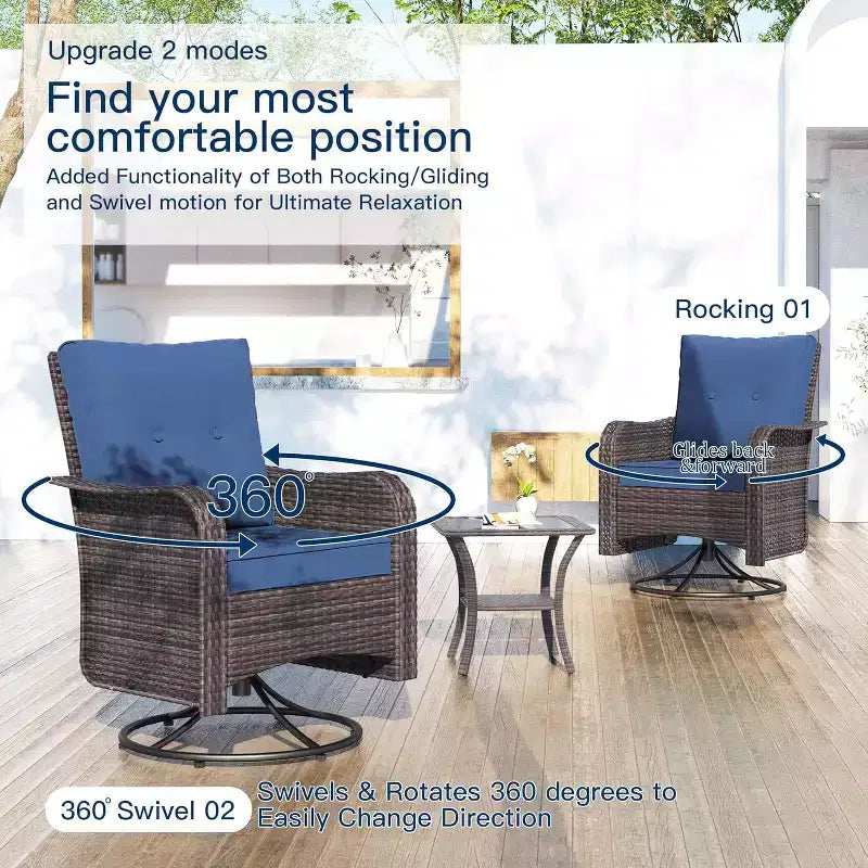 ALAULM Patio Furniture Sets 11 Pieces