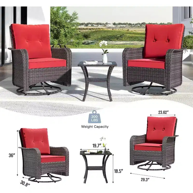 ALAULM Patio Furniture Sets 11 Pieces