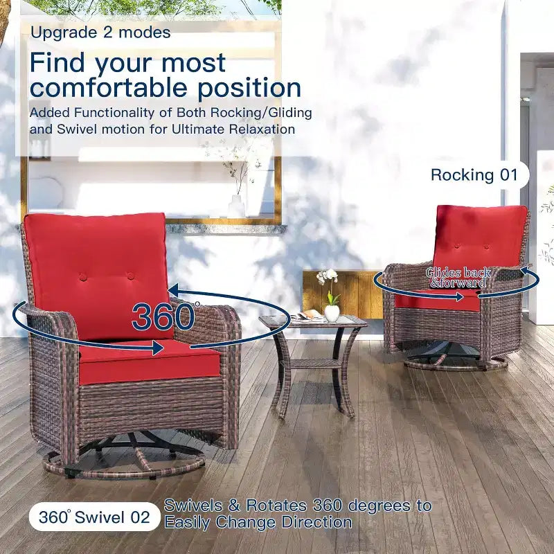 ALAULM Patio Furniture Sets 11 Pieces