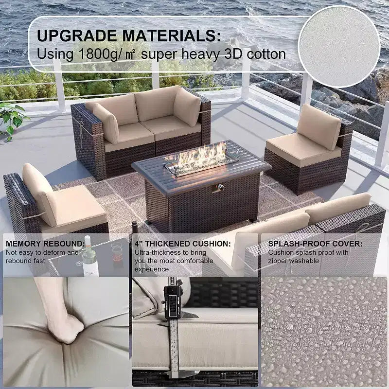 ALAULM Patio Furniture Sets 11 Pieces