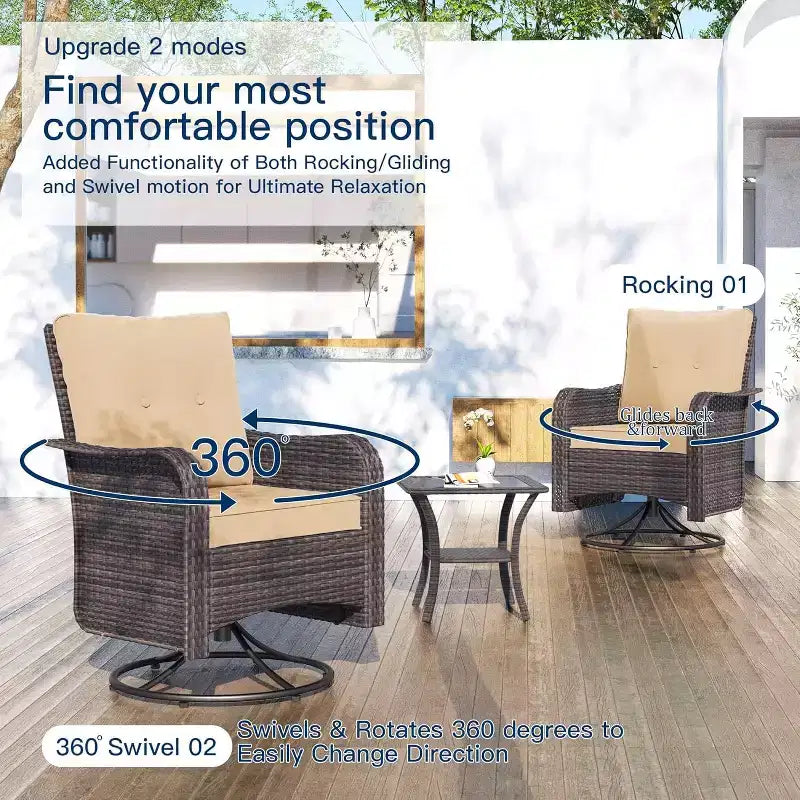 ALAULM Patio Furniture Sets 11 Pieces