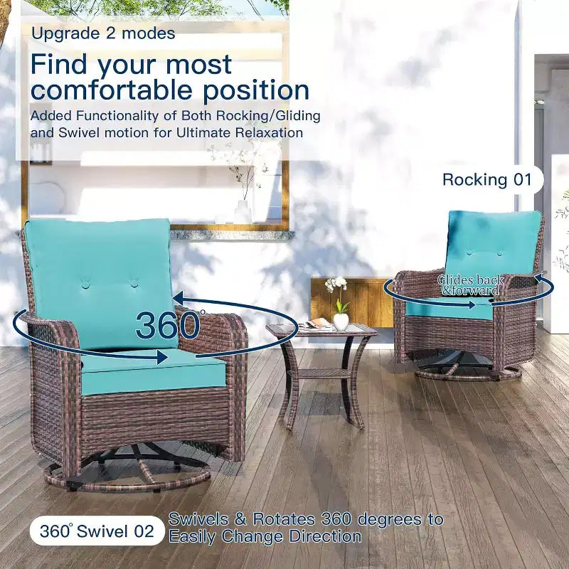 ALAULM Patio Furniture Sets 11 Pieces