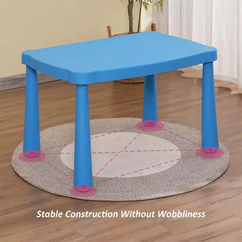 Table Rectangulaire d'Activités pour Enfants CLIHOME en Plastique de Haute Qualité, Idéale pour l'École et la Maison