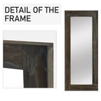 PexFix 24 in. W x 58 in. H Farmhouse Rectangular Solid Wood Framed Full Length Leaning Mirror in Brown