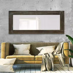 PexFix 24 in. W x 58 in. H Farmhouse Rectangular Solid Wood Framed Full Length Leaning Mirror in Brown