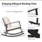 LAUSAINT HOME Fauteuil à bascule d'extérieur en osier2 pièces/ 1 pièce