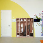 5-Section School Storage Locker Cabinet,Classroom Cubbies for Storage, Toddler Size Wood Lockers for Kindergarten, Home, School