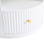 Okak – Ensemble de 3 tables basses modernes Nuage, Table centrale de forme irrégulière avec 2 tiroirs et 2 petits tabourets, Duo de salon coordonné