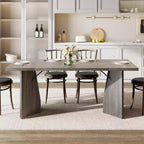 Table de salle à manger de ferme de 180 cm pour 6 personnes, table de cuisine rectangulaire en bois épais avec cadre durable, idéale pour la salle à manger, la cuisine, le bureau
