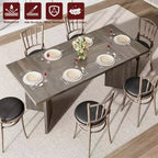 Table de salle à manger de ferme de 180 cm pour 6 personnes, table de cuisine rectangulaire en bois épais avec cadre durable, idéale pour la salle à manger, la cuisine, le bureau