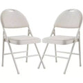 4 Pack Fabric Padded Folding Chairs, Metal Foldable Chairs with Padded Back, 350 lbs Capacity, for Indoor Outdoor Events, Commercial Use
