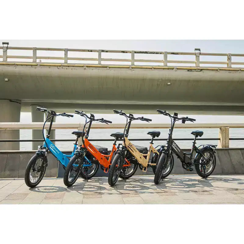 GoPowerBike GoPlus Folding Electric Bike | 20 Fat Tire eBike | 500W Motor, 20mph Top Speed | 45+ Mile Range, 5 Pedal-Assist Levels | Open Box