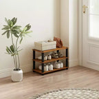 HOMLUX 3 Tier Shoe Rack Storage Organizer for 9 Pairs No Tools Needed