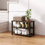 HOMLUX 3 Tier Shoe Rack Storage Organizer for 9 Pairs No Tools Needed