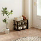 HOMLUX 3 Tier Shoe Rack Storage Organizer for 9 Pairs No Tools Needed