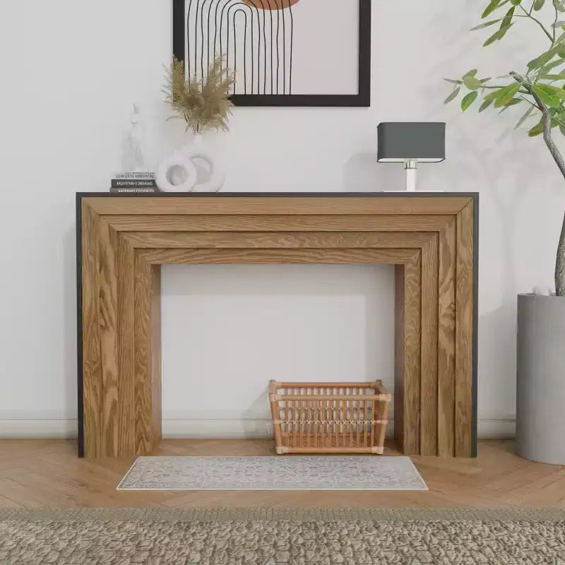Console moderne rectangulaire GDFStudio Blanche 47 en bois de sapin