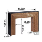 Console moderne rectangulaire GDFStudio Blanche 47 en bois de sapin