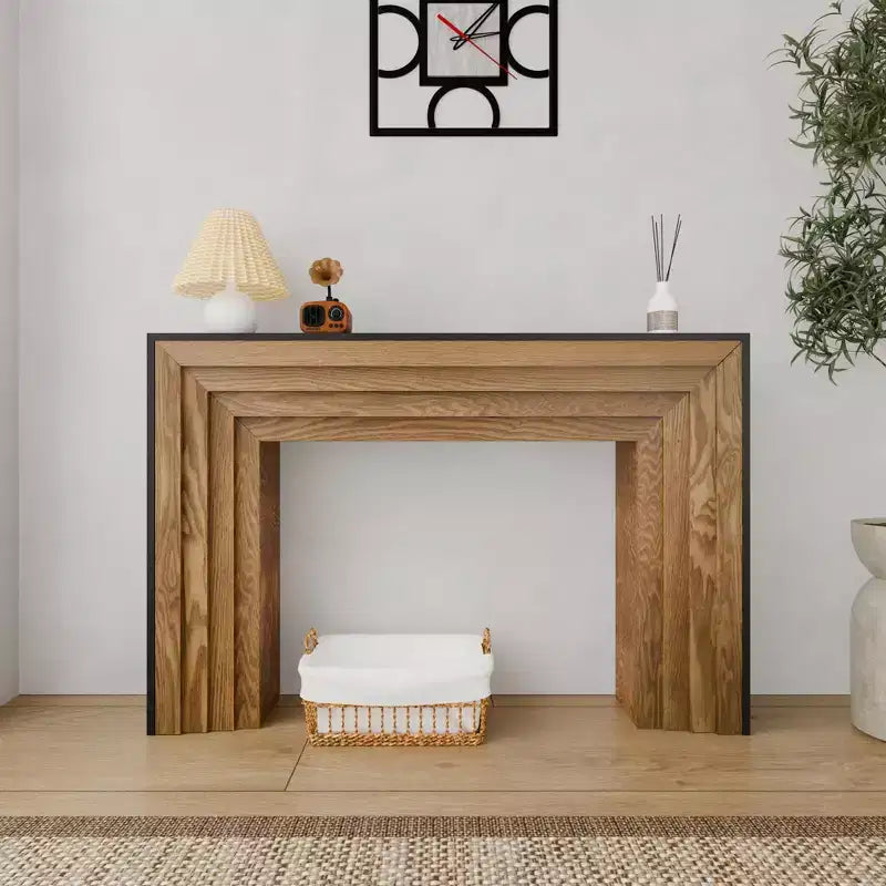 Console moderne rectangulaire GDFStudio Blanche 47 en bois de sapin