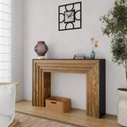 Console moderne rectangulaire GDFStudio Blanche 47 en bois de sapin