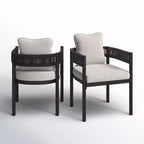 GRANDPATIO Outdoor Dining Chair With Cushions Set Of 2