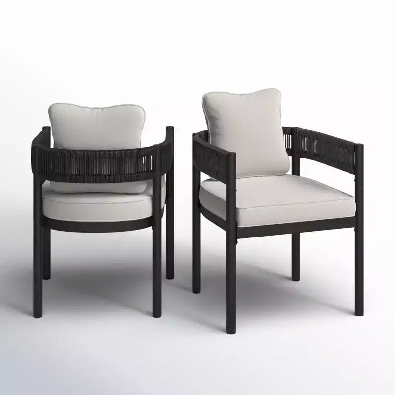 GRANDPATIO Outdoor Dining Chair With Cushions Set Of 2