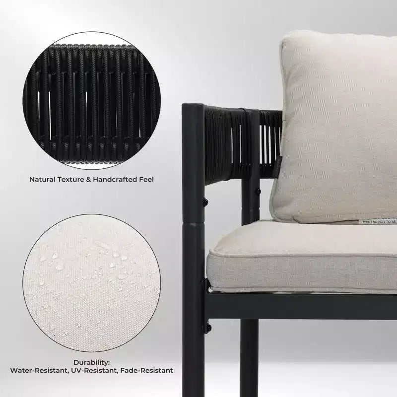 GRANDPATIO Outdoor Dining Chair With Cushions Set Of 2