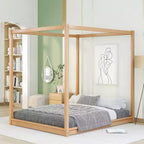 Cadre de lit plateforme à baldaquin ModernLuxe Queen/King Size