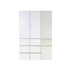HomeStock 70.9 in.H x 17.72 in.W White Wood Composite Closet System for Universal Storage with Storage Bins