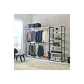 HomeStock 77.7 in.H x 111 in.W White Wood Composite Closet System for Universal Storage with Storage Bins