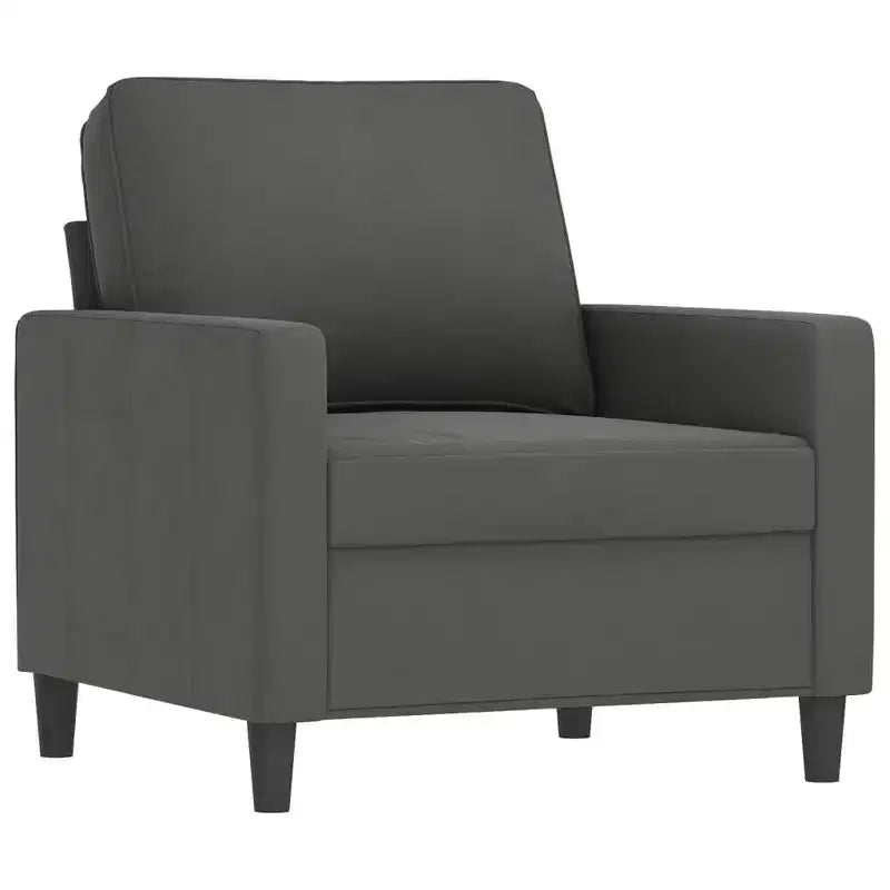 vidaXL Sofa Chair Accent Living Room Chair with Armrest for Leisure Velvet - Dark Gray 23.6