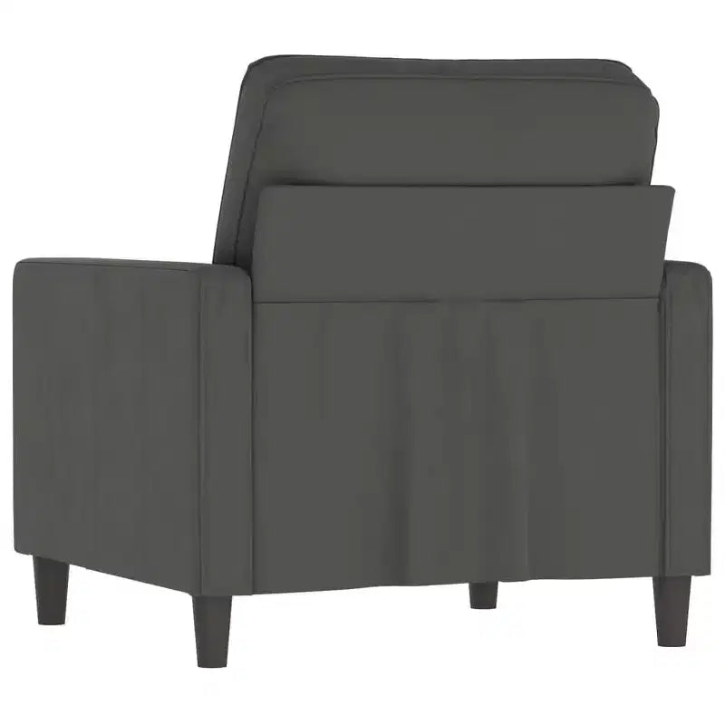 vidaXL Sofa Chair Accent Living Room Chair with Armrest for Leisure Velvet - Dark Gray 23.6