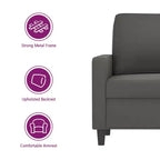 vidaXL Sofa Chair Accent Living Room Chair with Armrest for Leisure Velvet - Dark Gray 23.6