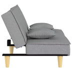 vidaXL Sofa Bed Light grey Fabric (100% polyester), plywood Medium