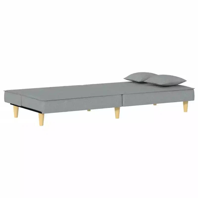 vidaXL Sofa Bed Light grey Fabric (100% polyester), plywood Medium