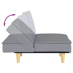 vidaXL Sofa Bed Light grey Fabric (100% polyester), plywood Medium