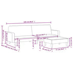 vidaXL Canapé-lit convertible 2 places en velours gris foncé avec pouf – Lit double souple, dossier réglable, cadre en bois robuste