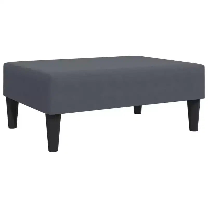 vidaXL Canapé-lit convertible 2 places en velours gris foncé avec pouf – Lit double souple, dossier réglable, cadre en bois robuste