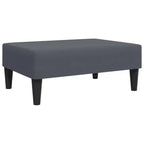 vidaXL Canapé-lit convertible 2 places en velours gris foncé avec pouf – Lit double souple, dossier réglable, cadre en bois robuste
