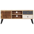 vidaXL Tv Cabinet Natural Wood Solid Mango Wood Standard TV Cabinet