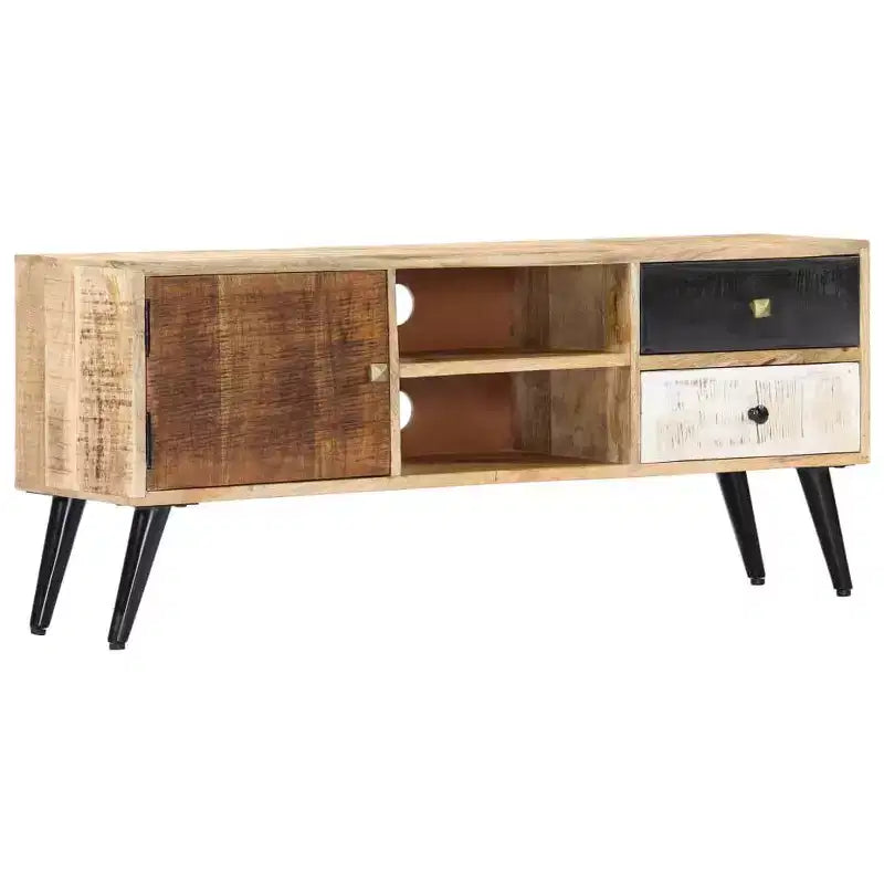vidaXL Meuble TV en bois de manguier massif naturel Meuble TV standard