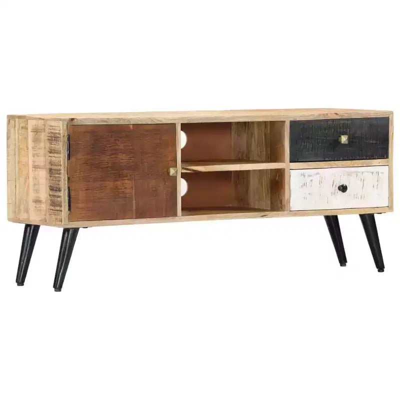 vidaXL Meuble TV en bois de manguier massif naturel Meuble TV standard