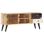 vidaXL Meuble TV en bois de manguier massif naturel Meuble TV standard