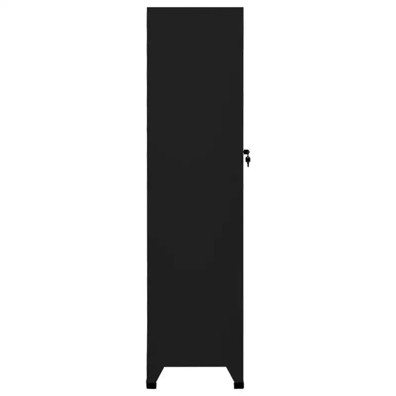 vidaXL Locker Cabinet Black Steel Medium Locker Cabinet Rectangular