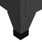 vidaXL Locker Cabinet | Steel | Anthracite | 15x17.7x70.9 | 4 Lockable Doors | Name Tag Holders | Office, School, Gym Storage Solution