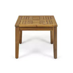 Christopher Knight Home Hampton Outdoor Acacia Wood and Wicker 6 Seater Chat Set with Ottomans