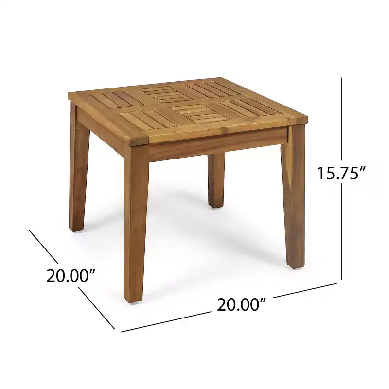 Christopher Knight Home Hampton Outdoor Acacia Wood and Wicker 6 Seater Chat Set with Ottomans