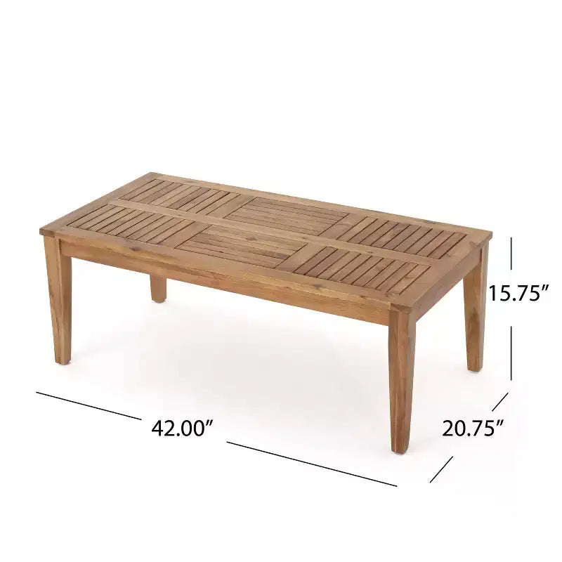 Christopher Knight Home Hampton Outdoor Acacia Wood and Wicker 6 Seater Chat Set with Ottomans