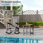 HDPE Adirondack Square Outdoor Side Table,Weather Resistant & Easy Assembly Patio End Tables,Durable Small Patio Table for Beach,Pool, Balcony, Porch
