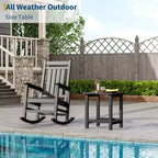 HDPE Adirondack Square Outdoor Side Table,Weather Resistant & Easy Assembly Patio End Tables,Durable Small Patio Table for Beach,Pool, Balcony, Porch