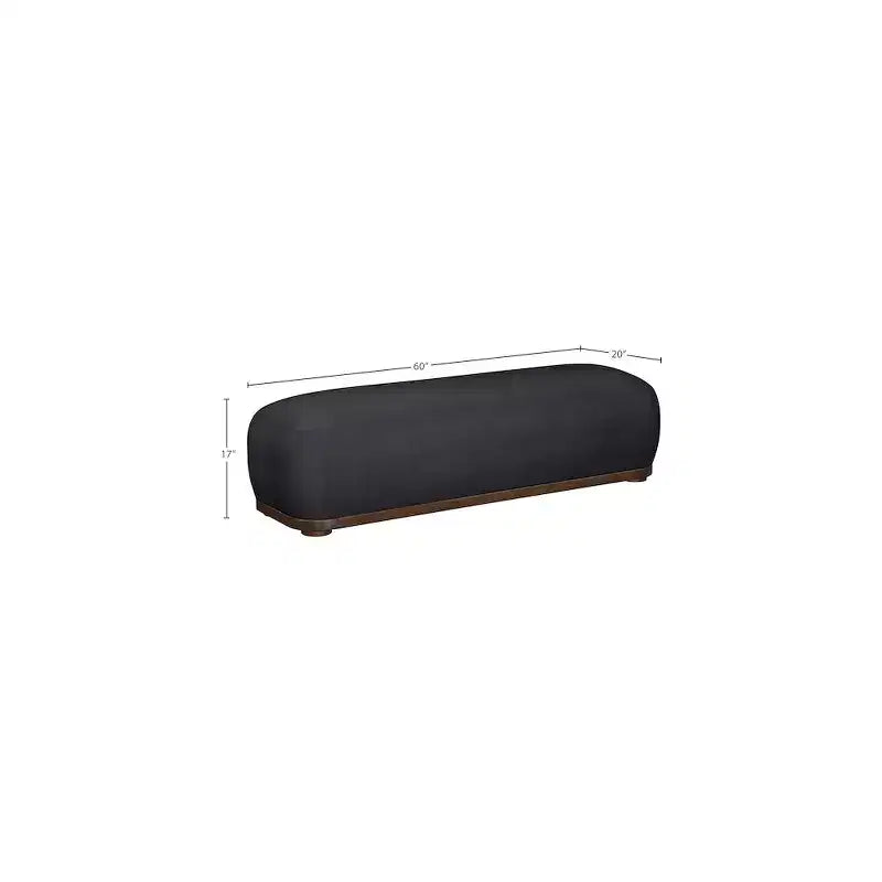Meridian Furniture,Calum Chenille Fabric Bench